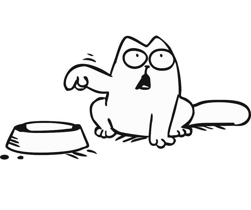 999x837 Hungry Cat Clip Art Clipart