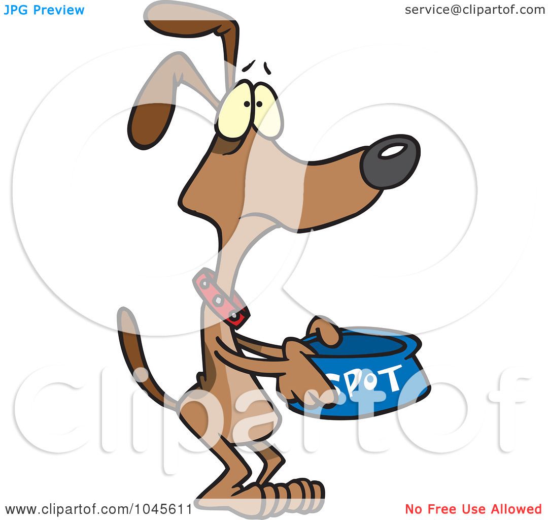 1080x1024 Royalty Free (Rf) Clip Art Illustration Of A Cartoon Hungry Dog