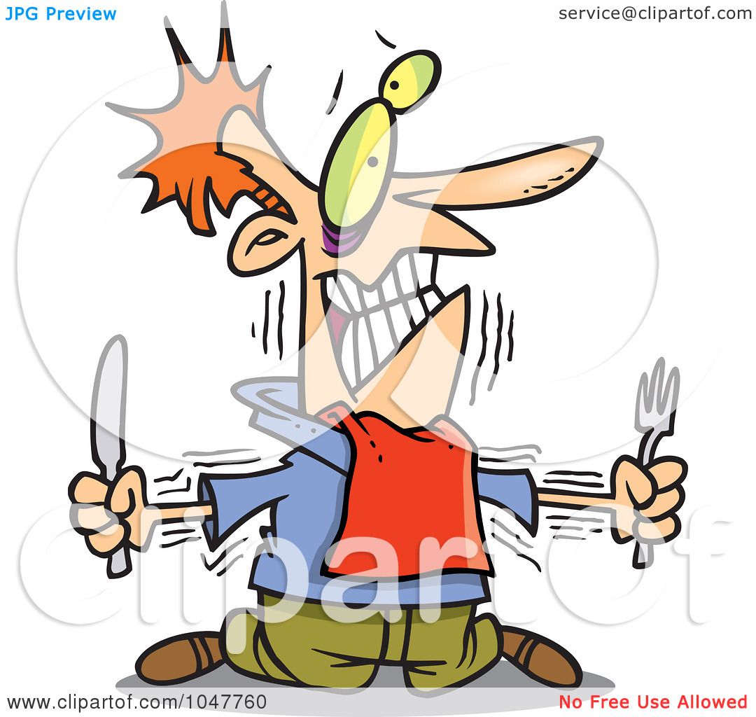 1080x1024 Royalty Free (Rf) Clip Art Illustration Of A Cartoon Hungry Man