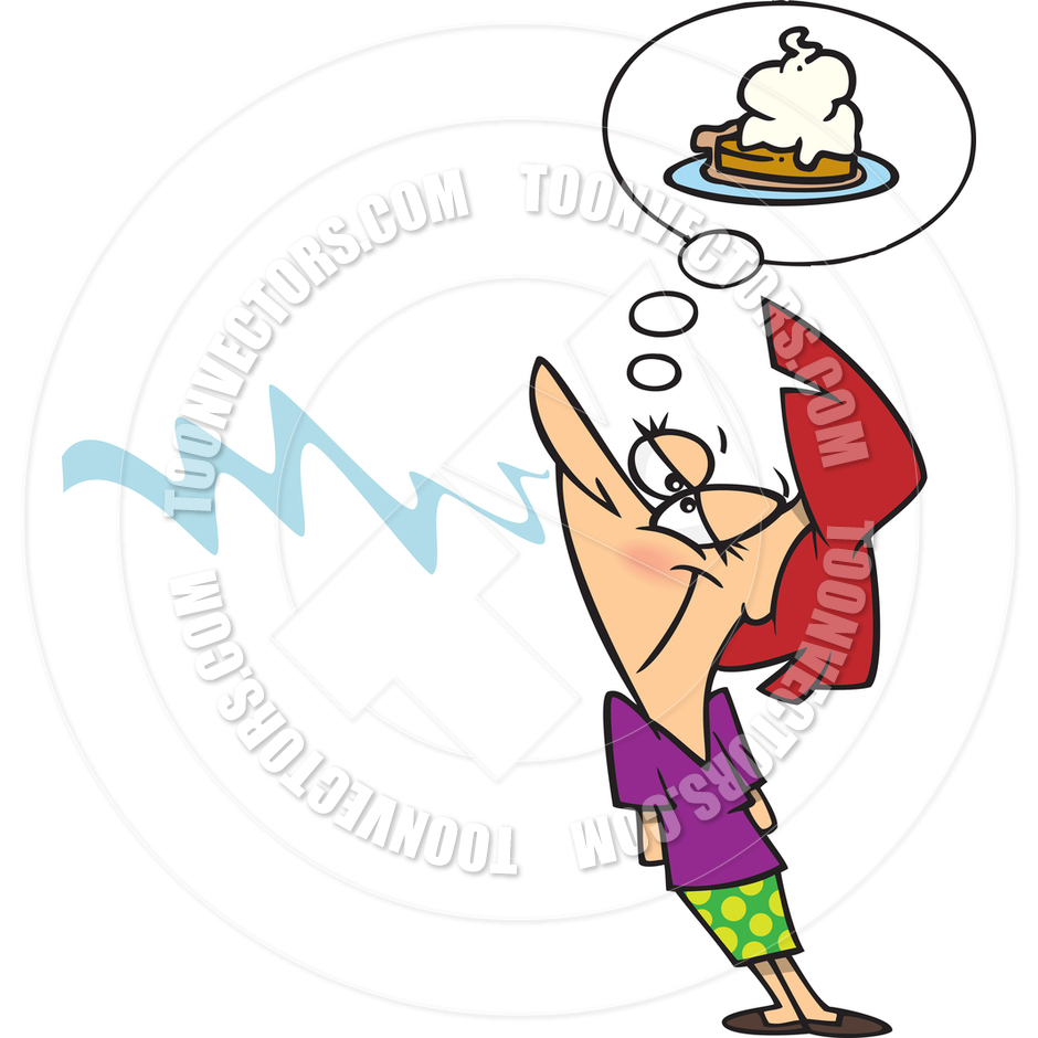 940x940 Cartoon Woman Craving Dessert By Ron Leishman Toon Vectors Eps