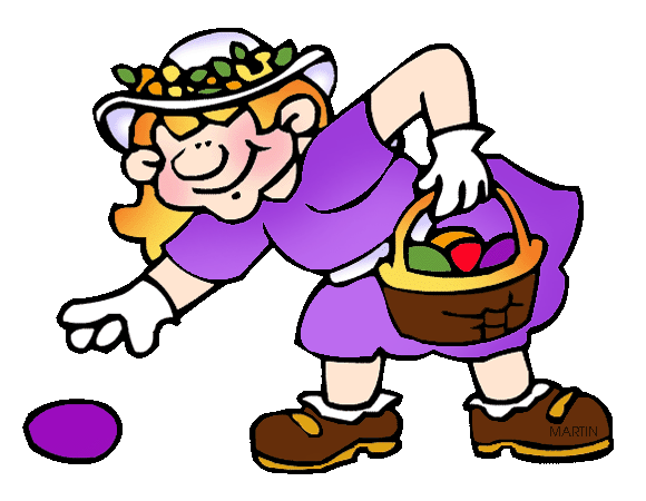 580x450 Easter Clip Art By Phillip Martin, Egg Hunt With Girl