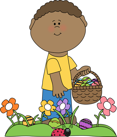 470x550 Boy On Easter Egg Hunt Clip Art
