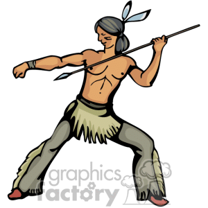 300x300 Native American Hunting Clipart