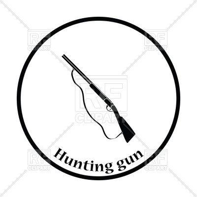400x400 Hunting Gun Icon Royalty Free Vector Clip Art Image
