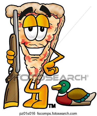 395x470 Clip Art Of Pizza Hunting Pz01s016