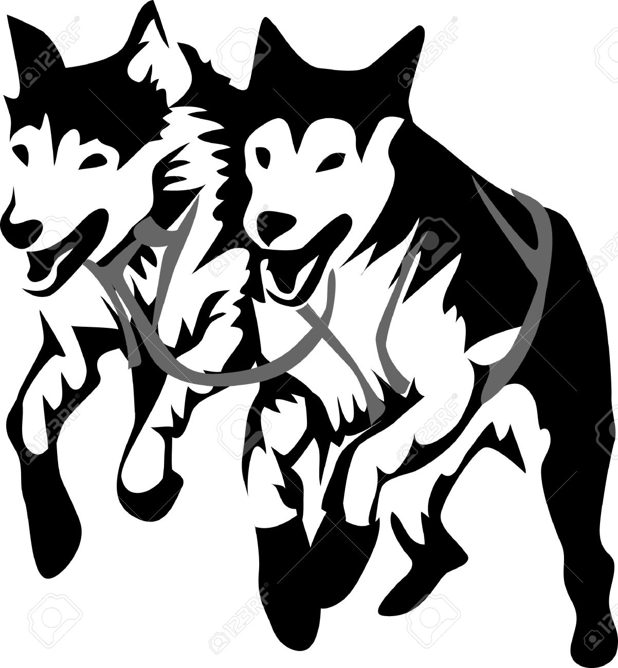 1202x1300 Drawn Husky Clipart