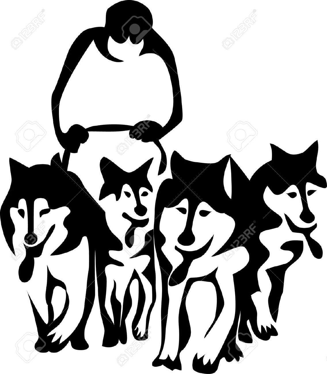 1136x1300 Free Dog Sled Clipart
