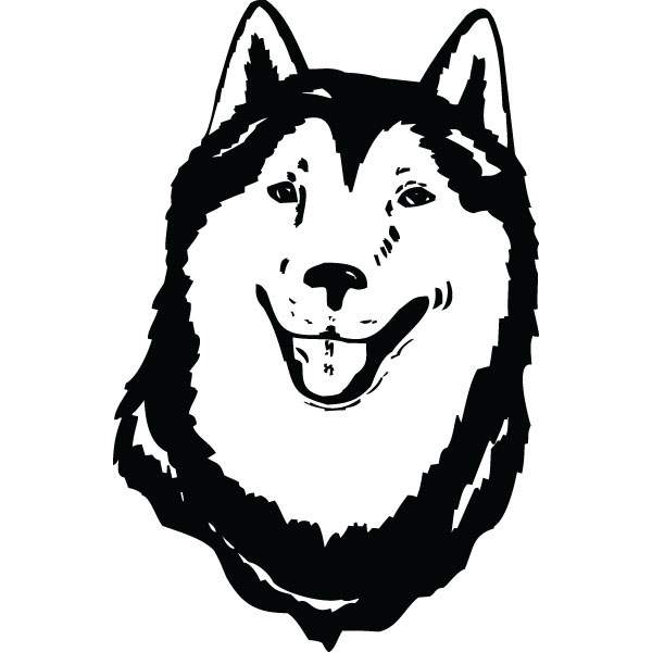 600x600 Husky Face Dog Breed Clip Art For Custom Pet Lovers Gifts