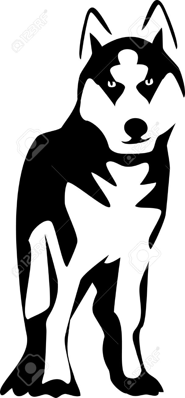 607x1300 Siberian Husky Clipart Siberian Husky Art