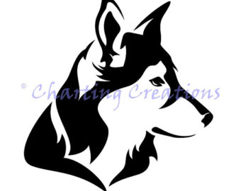 340x270 Husky Silhouette Etsy