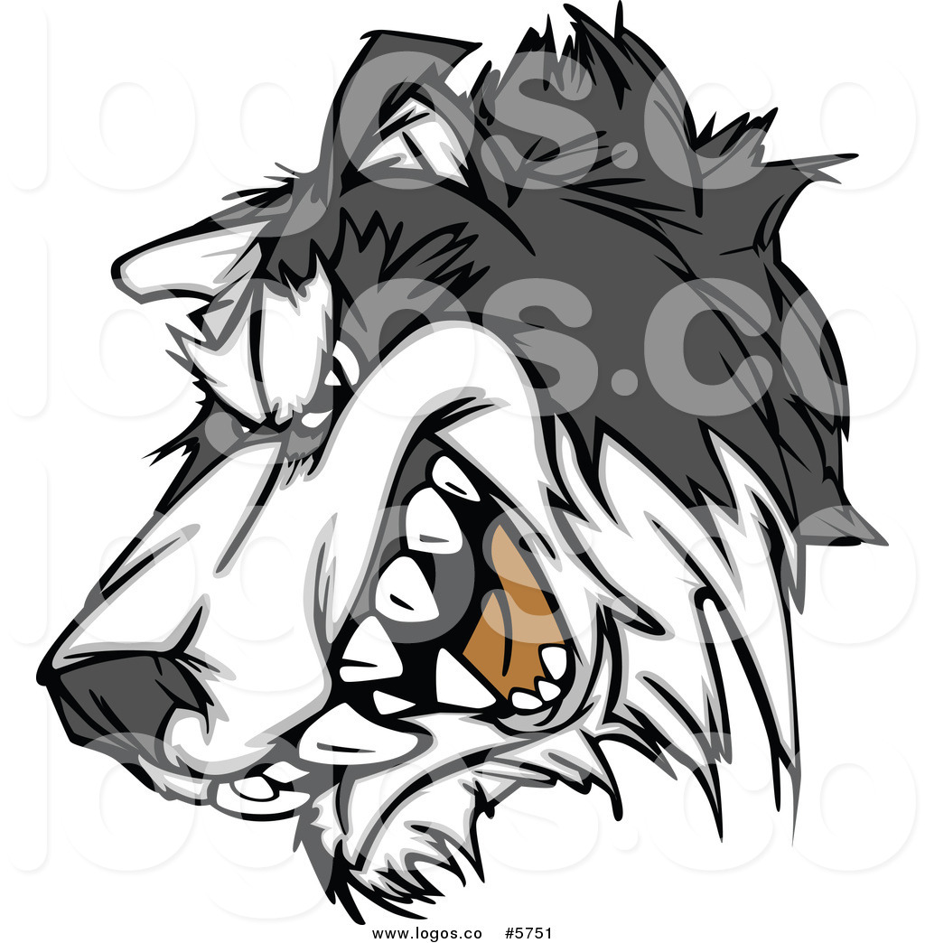 1024x1044 Royalty Free Vector Of A Logo Of A Growling Husky Dog By Chromaco