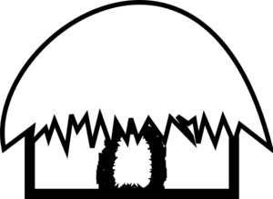 300x219 Hut Black And White Clip Art