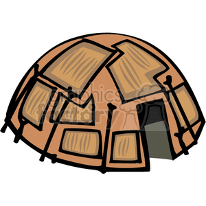 300x300 Royalty Free Indian Hut 374247 Vector Clip Art Image