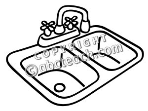 300x225 Clip Art Black And White Sink Clipart