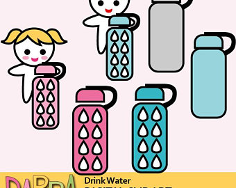340x270 Water Bottle Clipart Etsy