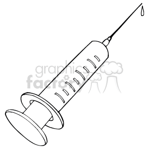 300x300 Royalty Free Hypodermic Needle Dripping 149546 Vector Clip Art
