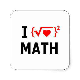 324x324 Custom I Love Maths Stickers Zazzle.ca