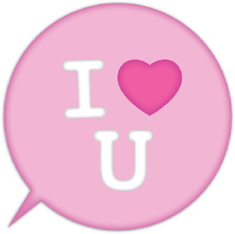 340x339 I Love You Button Clip Art