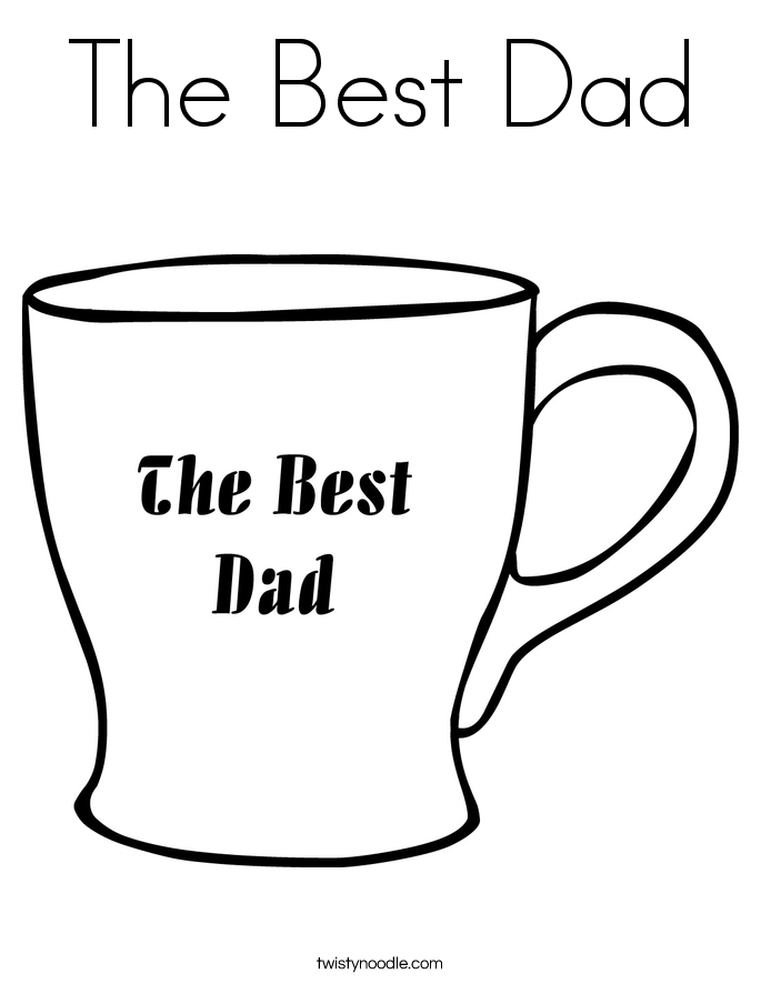 685x886 The Best Dad Coloring Page
