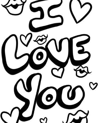 400x500 I Love You Mom Coloring Pages