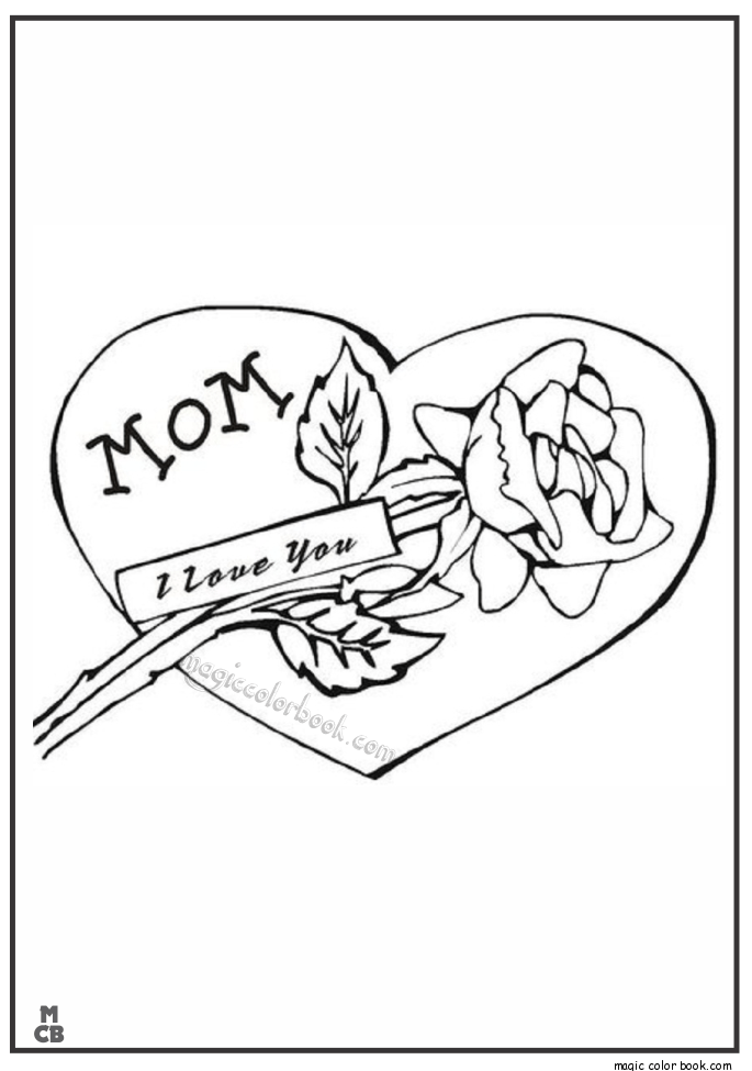 685x975 I Love My Mom Coloring Pages