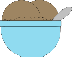 300x235 Bowl Of Chocolate Ice Cream Clip Art