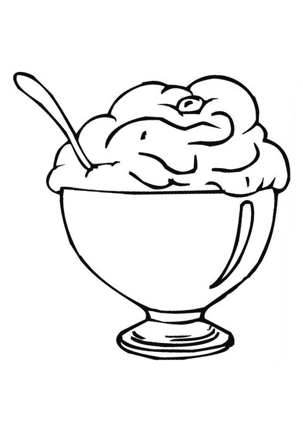 595x842 Ice Cream Black And White Ice Cream Sundae Clipart Black And White