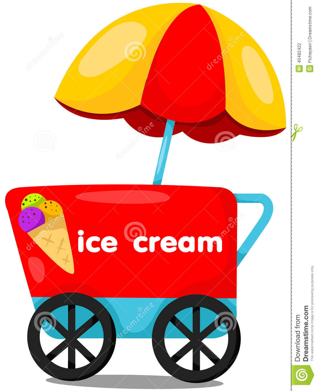 1057x1300 Ice Cream Cart Clipart