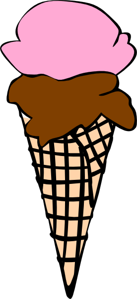 276x600 Colored Ice Cream Cone Clip Art
