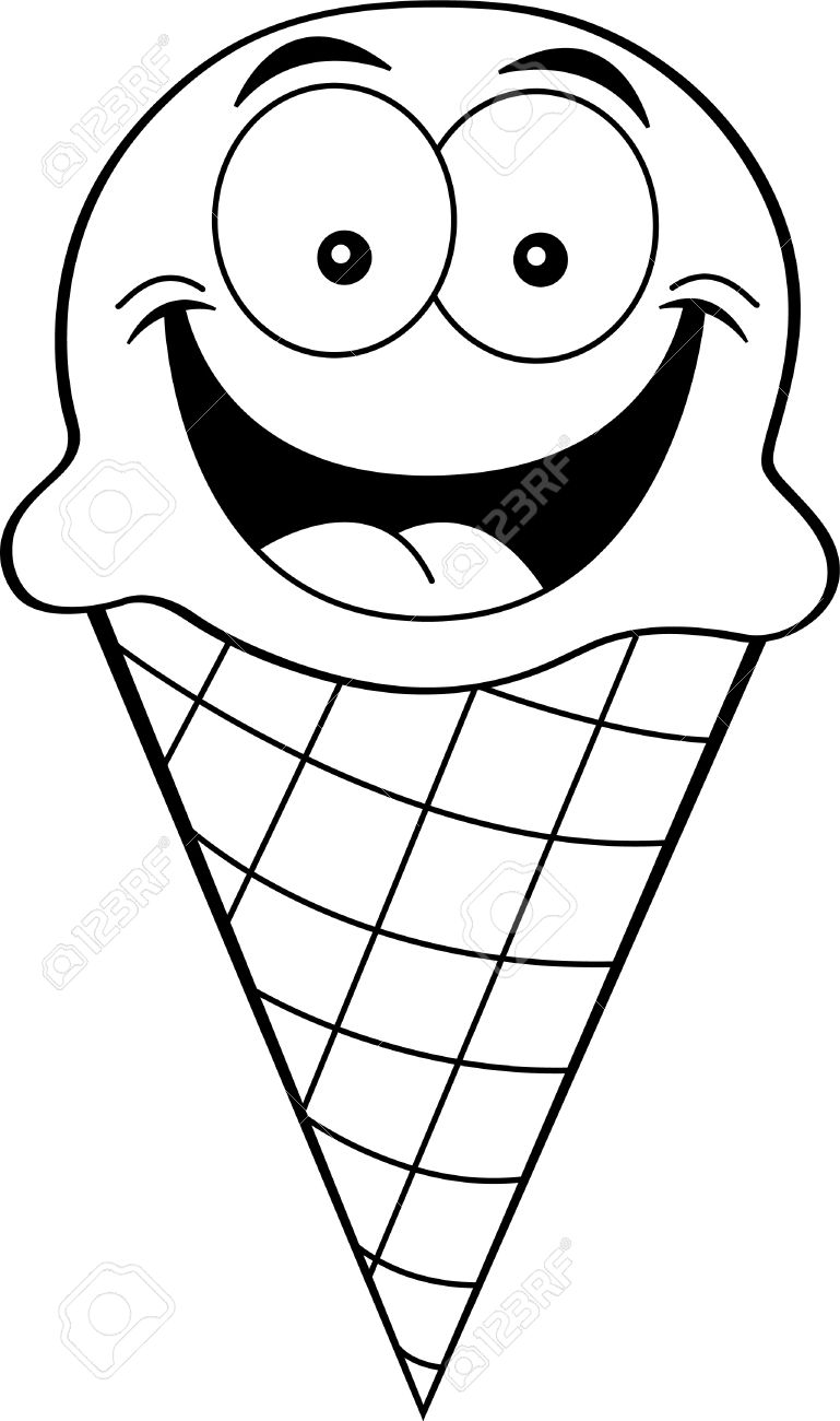 Ice Cream Clipart Black And White | Free download on ClipArtMag