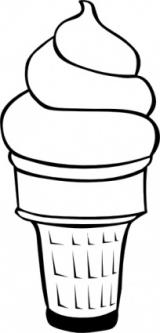 160x333 Ice Cream Scoop Clip Art Black And White Clipart Panda
