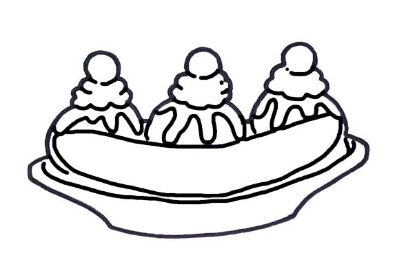 576x384 Ice Cream Clipart Banana Split