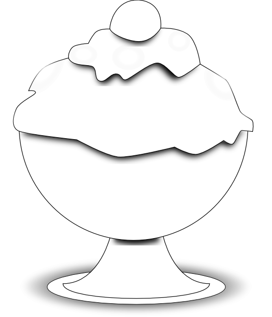 555x647 Black And White Ice Cream Clipart