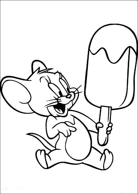 567x794 Jerry Having Ice Cream Coloring Page Animal Pages
