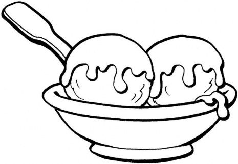 465x322 Ice Cream Clipart Black And White