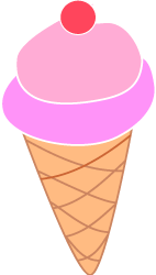 142x250 Birthday Graphics Ice Cream Cone Clip Art