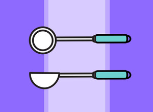 300x219 Three Scoop Ice Cream Sundae Icon Royalty Free Stock Image