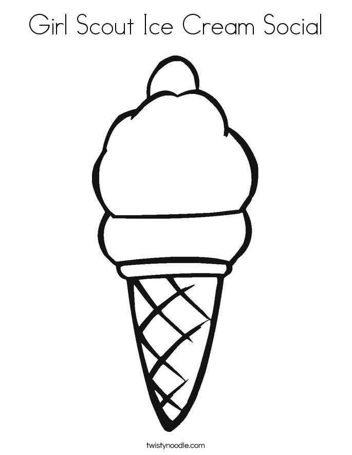 685x886 Girl Scout Ice Cream Social Coloring Page