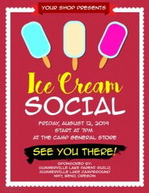 218x282 Customizable Design Templates For Ice Cream Social Postermywall