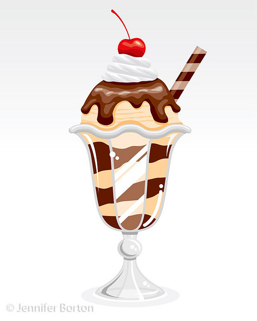 512x640 Free Ice Cream Sundae Clipart Image
