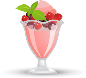 300x272 Ice Cream Sundae Icon Royalty Free Stock Image