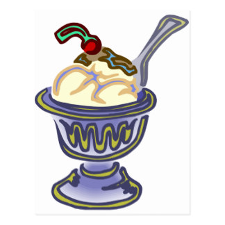 324x324 Ice Cream Sundae Postcards Zazzle