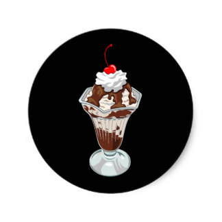 324x324 Ice Cream Sundae Stickers Zazzle
