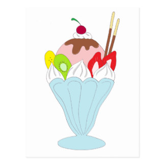 324x324 Ice Cream Sundae Postcards Zazzle