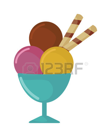366x450 Ice Cream Cup Cartoon Vector Food Illustration. Sundae Ice Cream