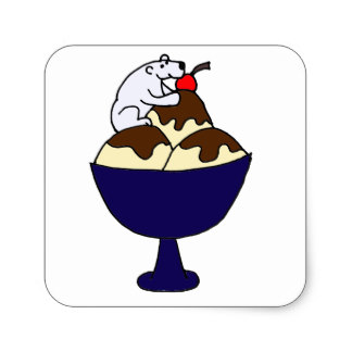 324x324 Ice Cream Sundae Stickers Zazzle