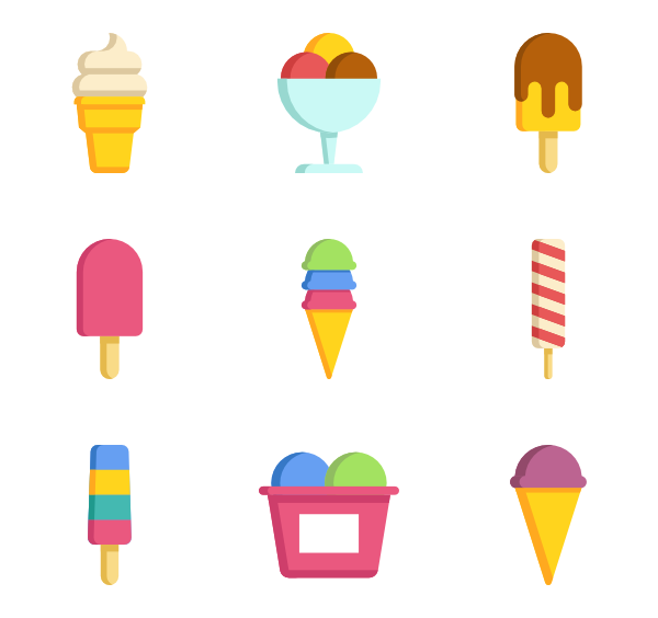 600x564 Ice Cream Icons