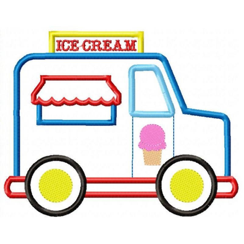 800x800 Ice Cream Truck Applique Design