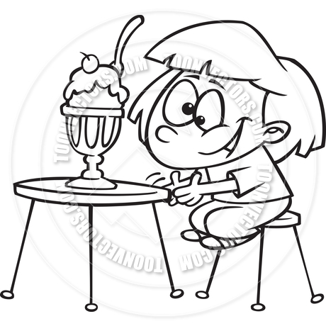 460x460 Ice Cream Sundae Clip Art Black And White Cliparts