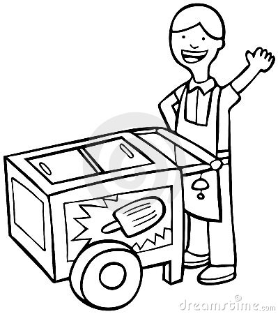 399x450 Ice Cream Truck Clip Art Black And White Clipart Panda